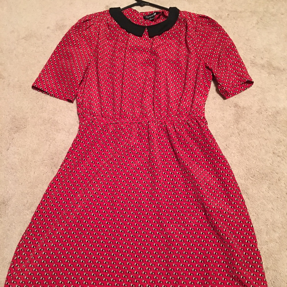 Peter-Pan Collar Printed Dress